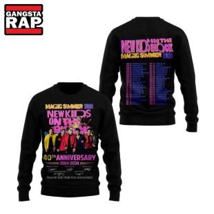 New Kids On The Block Magic Summer 2024 40th Anniverasry Ugly Christmas Sweater