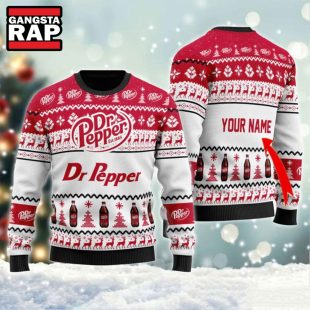 Red Hot Chili Dr Pepper Ugly Christmas Sweater Xmas Christmas Fans Gift