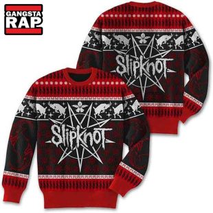 Slipknot Classic Logo And Goat Fight Ugly Christmas Sweater