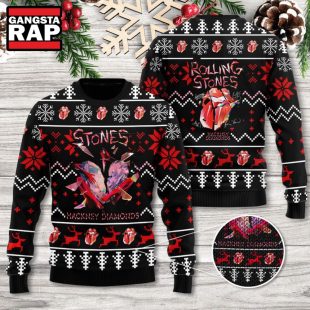 The Rolling Stones Band Hackney Diamonds Ugly Christmas Sweater