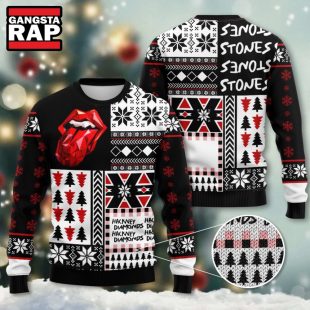 The Rolling Stones Hackney Diamonds Tour Christmas Ugly Sweater