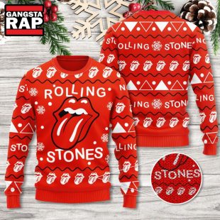 The Rolling Stones Rock Band Logo Funny Ugly Christmas Sweater