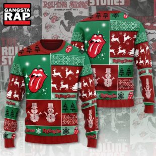 The Rolling Stones Snow Xmas Tree Ugly Christmas Sweater