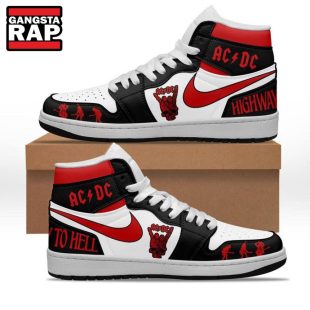 ACDC Highway To Hell Air Jordan 1 Hightop Shoes