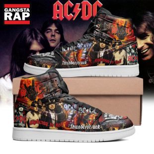 ACDC Highway To Hell Thunderstruck Air Jordan 1 Hightop Shoes