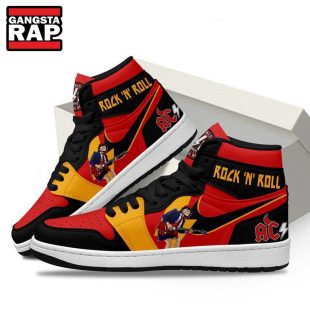 ACDC Let There Be Rock Air Jordan 1 Hightop Shoes