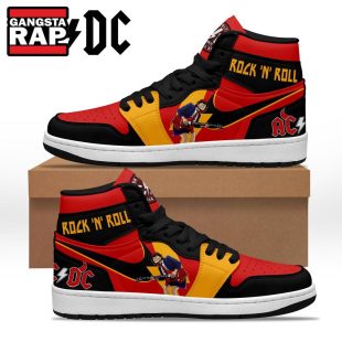 ACDC Rock N Roll Air Jordan 1 Hightop Shoes