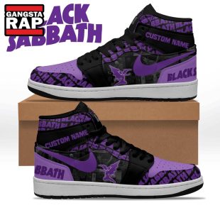 Black Sabbath Music Air Jordan 1 Hightop Shoes