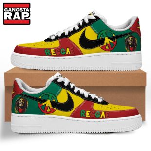 Bob Marley Music Reggae Fans Air Force 1 Shoes Sneaker