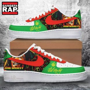 Bob Marley Music Signature Design Air Force 1 Shoes Sneaker