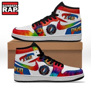 Grateful Dead Fan Gift Custom Air Jordan 1 Hightop Shoes