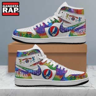 Grateful Dead Fans Gift Air Jordan 1 Hightop Shoes