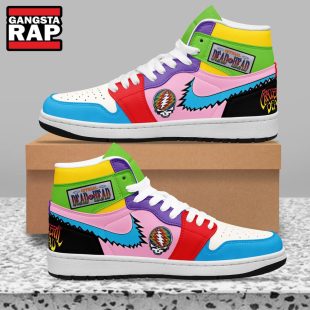 Grateful Dead Music Fans Air Jordan 1 Hightop Shoes