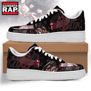 Motley Crue Band Music Fans Air Force 1 Sneaker Shoes