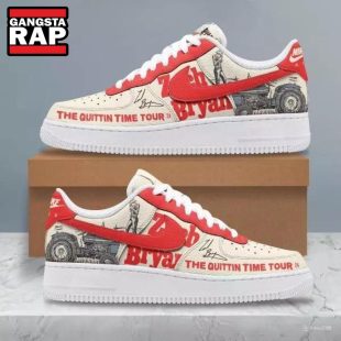 Zach Bryan The Quittin Time Tour 2024 Air Force 1 Shoes Sneaker