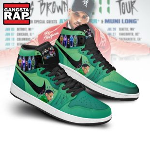 Chris Brown Music Fans Gifts Air Jordan 1 Hightop Shoes