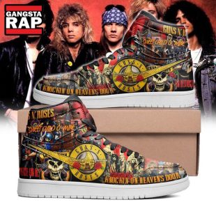 Guns N Roses Knockin’ On Heaven’s Door Air Jordan 1 Hightop Shoes