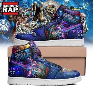 Iron Maiden The Future Past Tour 2024 Air Jordan 1 Hightop Shoes