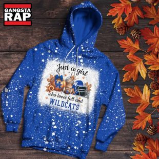 Kentucky Wildcats Football Just A Girl Who Loves Fall Christmas Hoodie