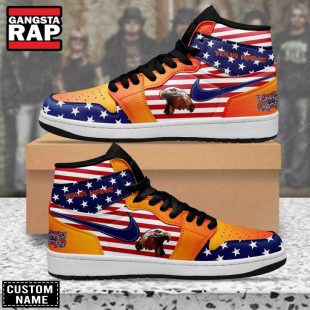 Lynyrd Skynyrd Music American Flag Air Jordan 1 Hightop Shoes