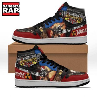 Megadeth Band Killing Road Air Jordan 1 Hightop Shoes