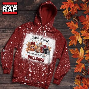 Mississippi State Bulldogs Football Just A Girl Who Loves Fall Christmas Hoodie