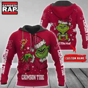 NCAA Alabama Crimson Tide Football Team The Grinch Christmas Hoodie