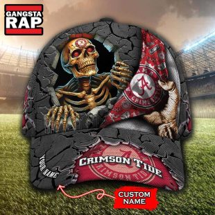 NCAA Alabama Crimson Tide Special Sport Skull Halloween Custom Classic Cap