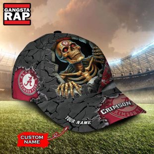 NCAA Alabama Crimson Tide Special Sport Skull Halloween Custom Classic Cap