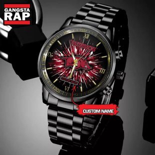 NCAA Arkansas Razorbacks Football Team Logo Design Black Watch