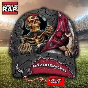 NCAA Arkansas Razorbacks Special Sport Skull Halloween Custom Classic Cap