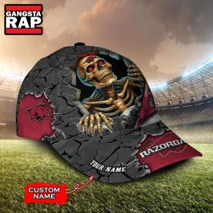 NCAA Arkansas Razorbacks Special Sport Skull Halloween Custom Classic Cap