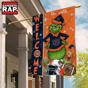 NCAA Auburn Tigers Football Grinch Christmas Custom Flag