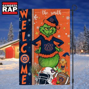 NCAA Auburn Tigers Football Grinch Christmas Custom Flag