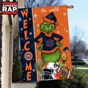 NCAA Auburn Tigers Football Grinch Christmas Custom Flag