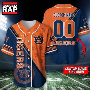 NCAA Auburn Tigers Logo Team Sport Design Baseball Jersey