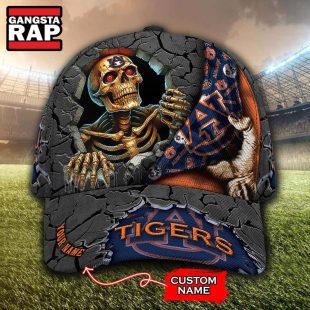 NCAA Auburn Tigers Special Sport Skull Halloween Custom Classic Cap