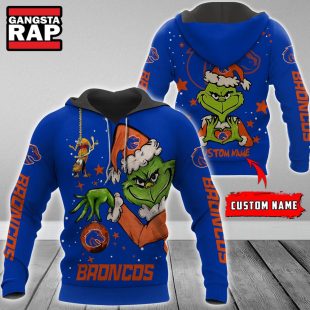 NCAA Boise State Broncos Football Team The Grinch Christmas Hoodie