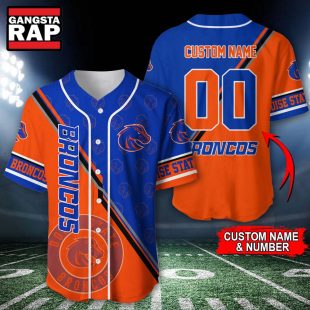 NCAA Boise State Broncos Logo Team Sport Design Baseball Jersey