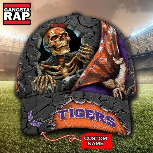 NCAA Clemson Tigers Special Sport Skull Halloween Custom Classic Cap