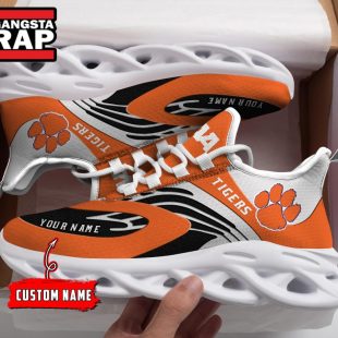 NCAA Clemson Tigers Sport Logo Team Custom Name Max Soul Shoes