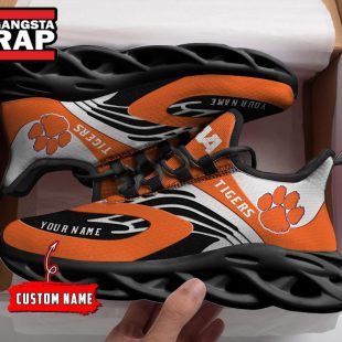 NCAA Clemson Tigers Sport Logo Team Custom Name Max Soul Shoes