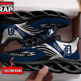 NCAA Detroit Tigers Sport Logo Team Custom Name Max Soul Shoes