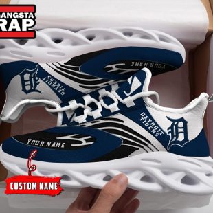 NCAA Detroit Tigers Sport Logo Team Custom Name Max Soul Shoes