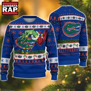 NCAA Florida Gators Grinch Hand Ugly Christmas Sweater