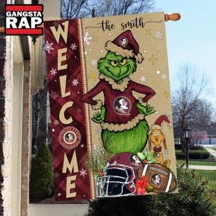 NCAA Florida State Seminoles Football Grinch Christmas Custom Flag