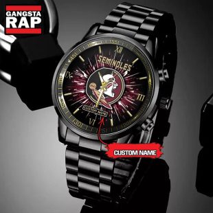 NCAA Florida State Seminoles Football Team Logo Design Black Watch