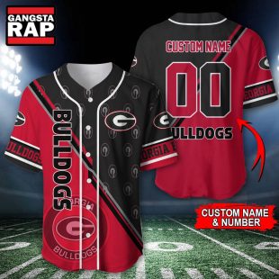 NCAA Georgia Bulldogs Logo Team Sport Design Baseball Jersey