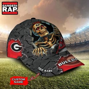 NCAA Georgia Bulldogs Special Sport Skull Halloween Custom Classic Cap