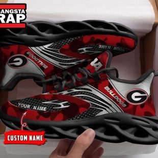 NCAA Georgia Bulldogs Sport Logo Team Custom Name Max Soul Shoes